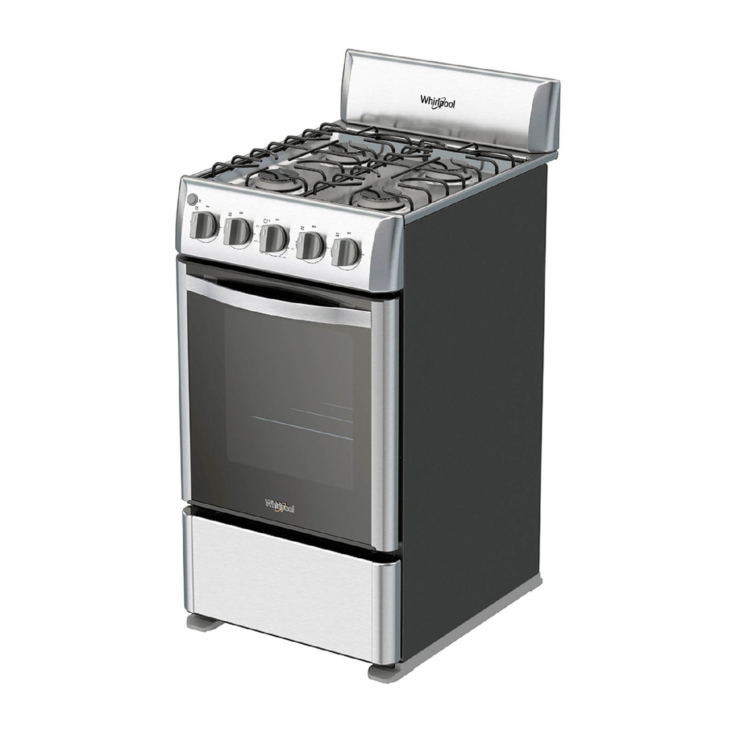 Estufa Whirlpool de gas al piso 20 pulgadas 4 quemadores gris WWR3000S