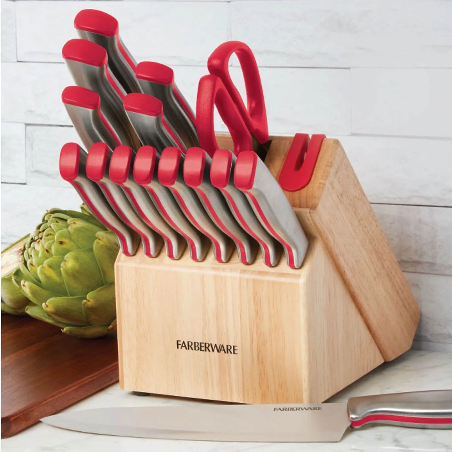 Juego de Cuchillos Farberware 15 Piezas con Afilador Integrado 84882