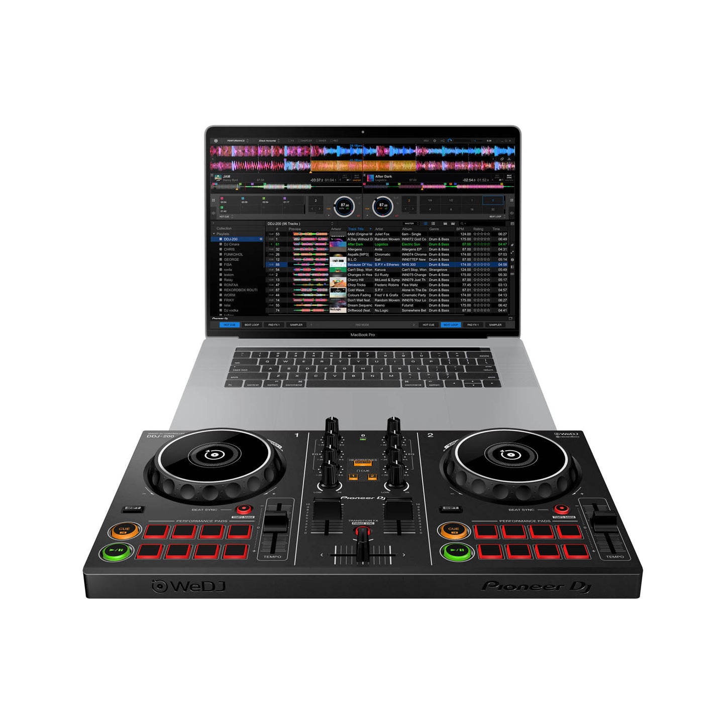Controlador DJ Inteligente Pioneer 2 Canales DDJ-200