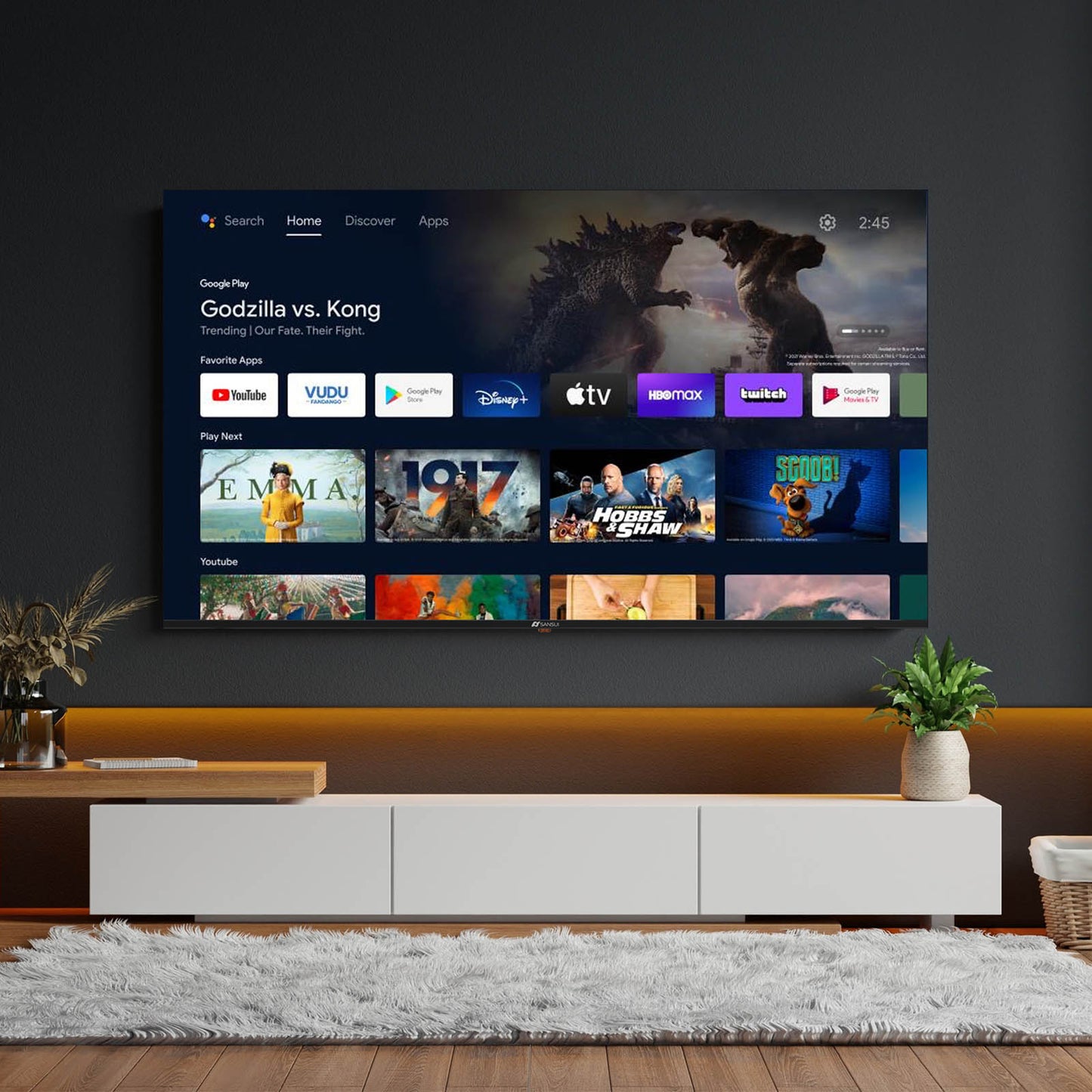 Televisión Pantalla 65 Pulgadas Sansui Smart TV 4K UHD SMX65E1UAD