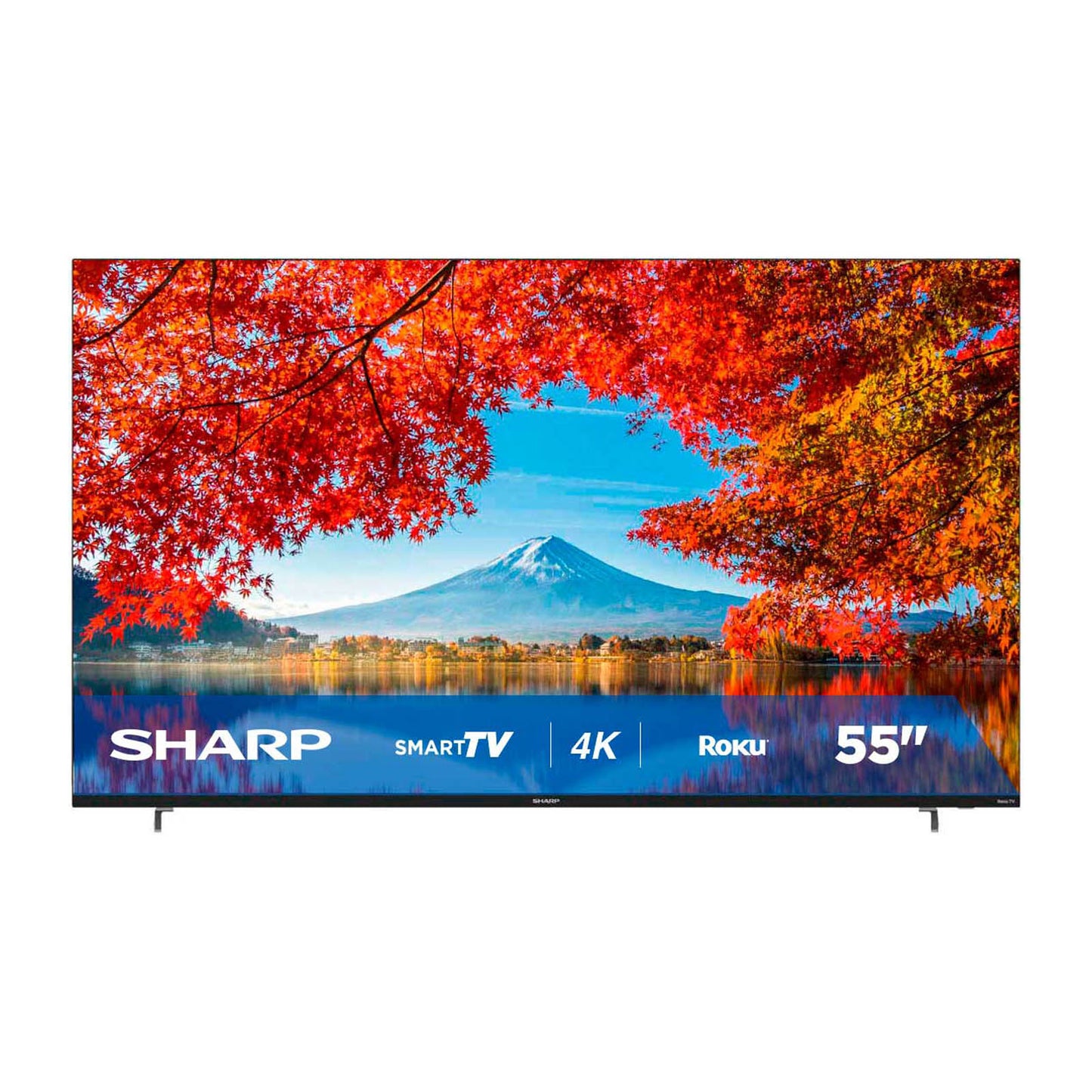Televisión Pantalla 55 Pulgadas Sharp DLED Roku TV 4K UHD Aquos Frameless 4T-C55DL7UR
