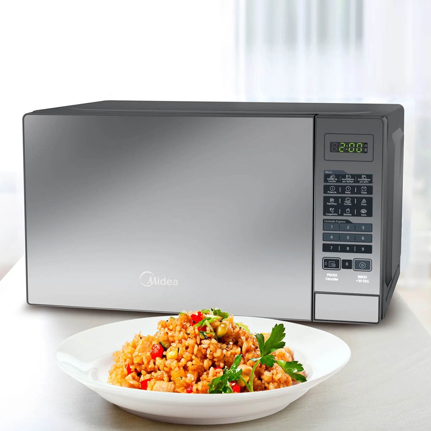 Horno de Microondas 0.7 Pies Cúbicos Midea MMDR07S2MG