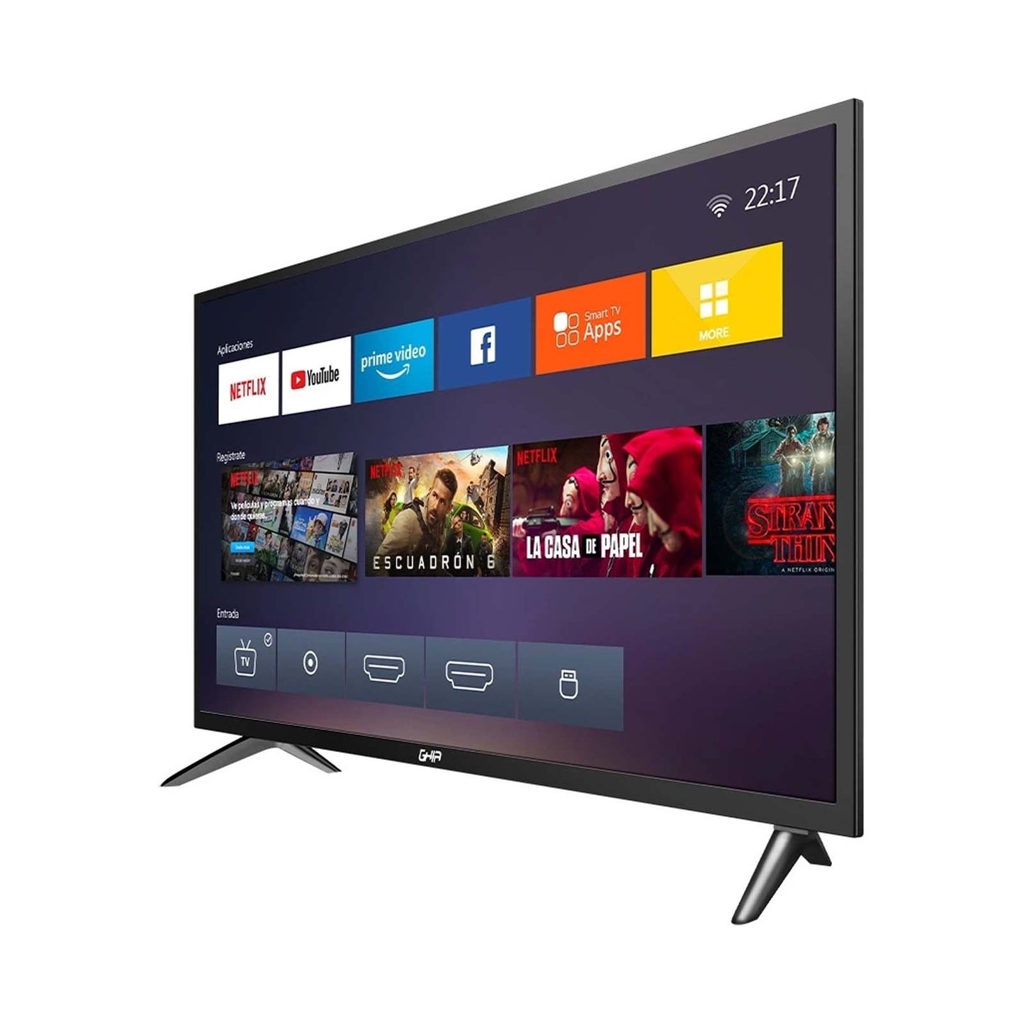Televisión Pantalla 32 Pulgadas Ghia Smart TV HD G32NTFXHD20