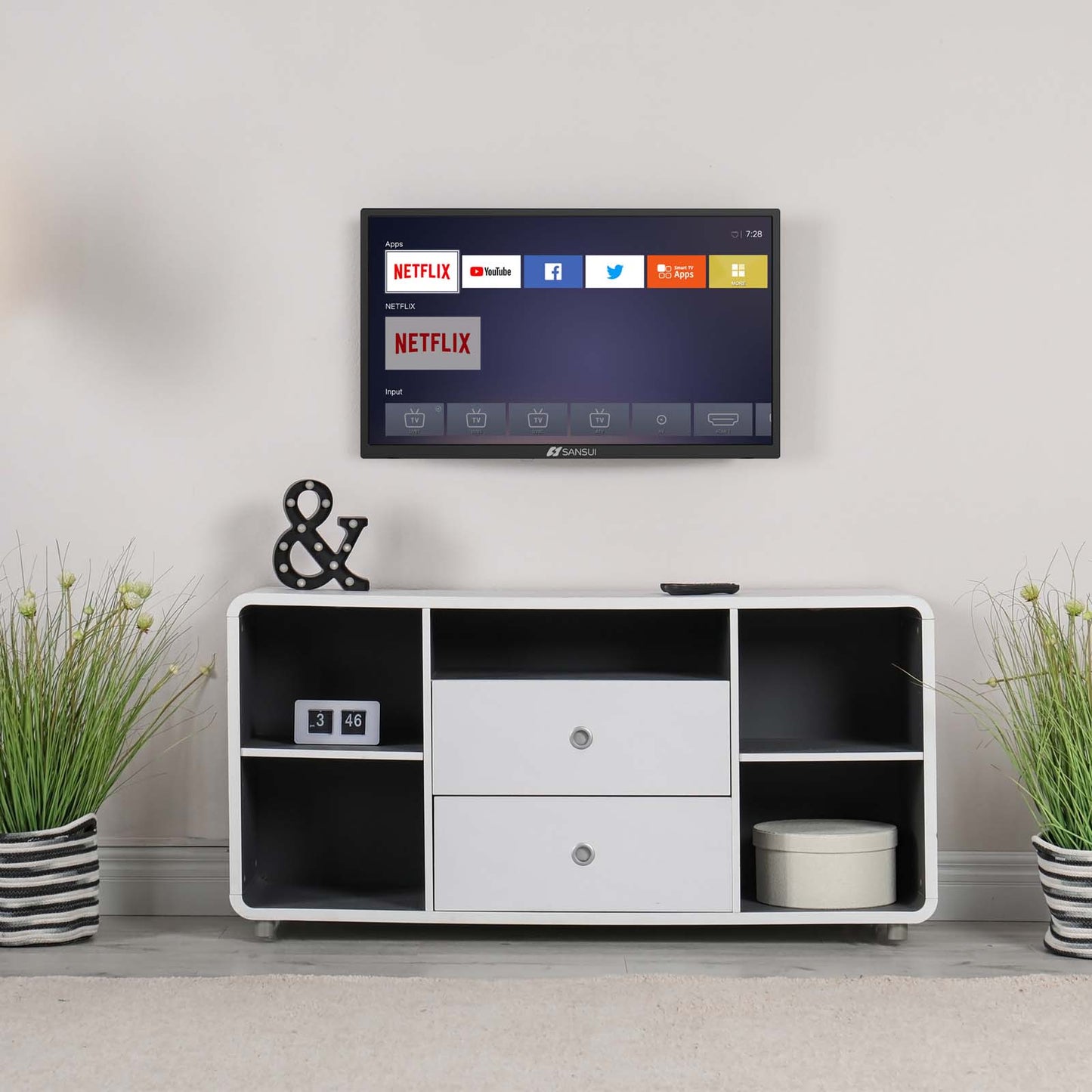 Televisión Pantalla 24 Pulgadas Sansui Smart TV HD SMX24T1HN