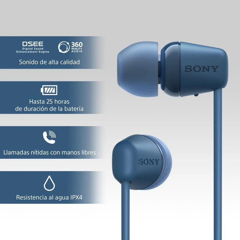 Audífonos Inalámbricos Internos Manos Libre Sony WI-C100AZUL