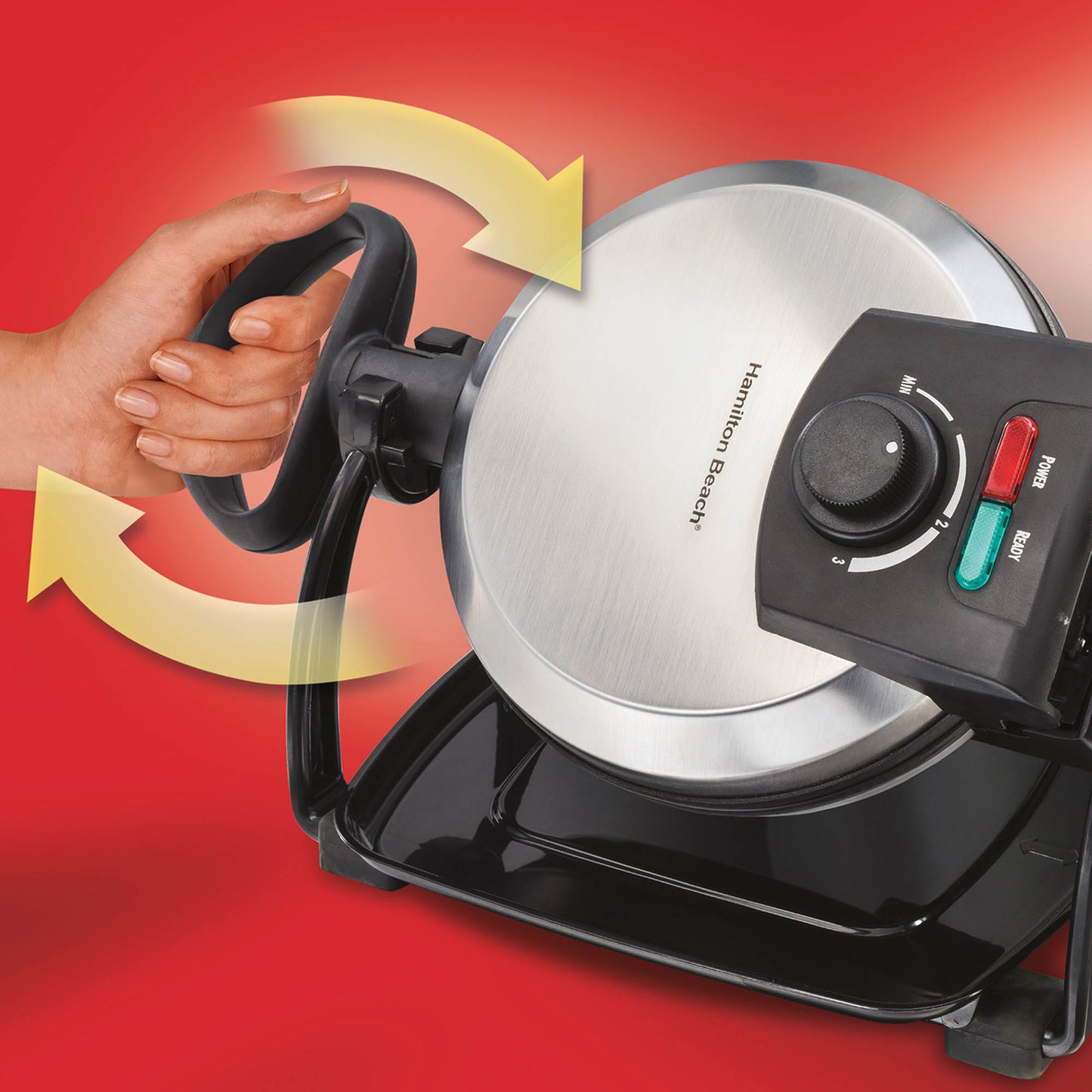 Wafflera Giratoria Estilo Belga Hamilton Beach 26010R