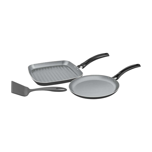 Juego de Sartenes Tramontina Turim 3 Piezas Gris 20298-639