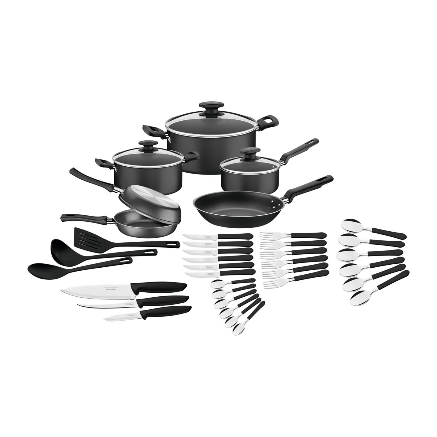 Batería de Cocina Tramontina 38 Piezas Negro 20399-079