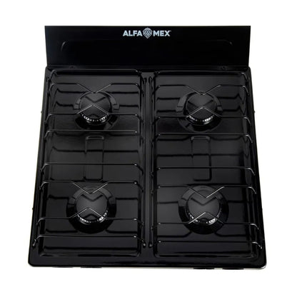 Parrilla de Gas con Gabinete Alfamex 4 Quemadores Negra 211