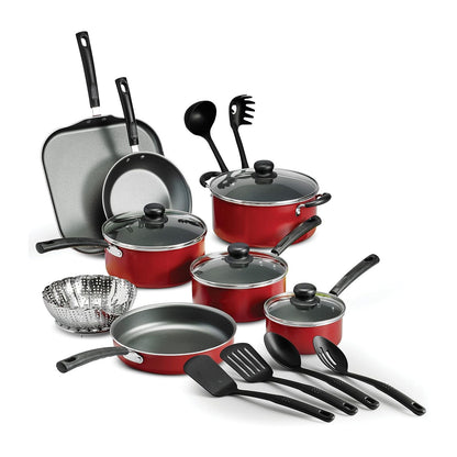 Batería de Cocina Tramontina 18 Piezas Roja 27899-054