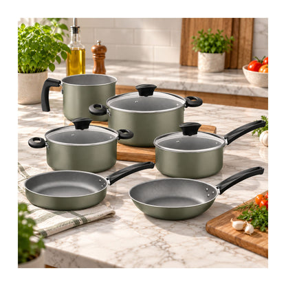 Batería de Cocina Tramontina Michigan 9 Piezas Verde 27899571