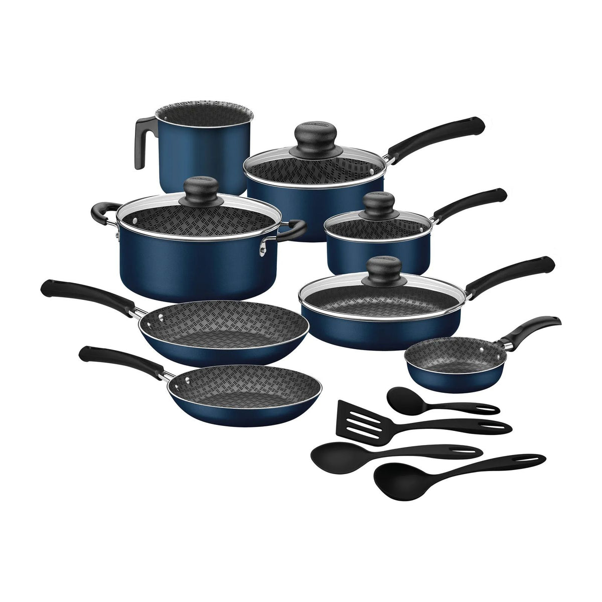 Batería de Cocina Tramontina Simple Cooking 16 Piezas Azul 27899-577