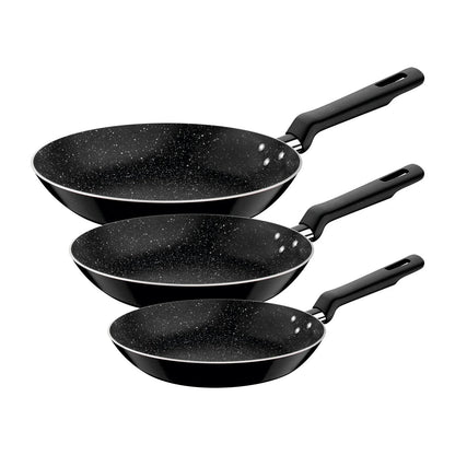 Juego de Sartenes Tramontina Pietra 3 Piezas Negro 27899596
