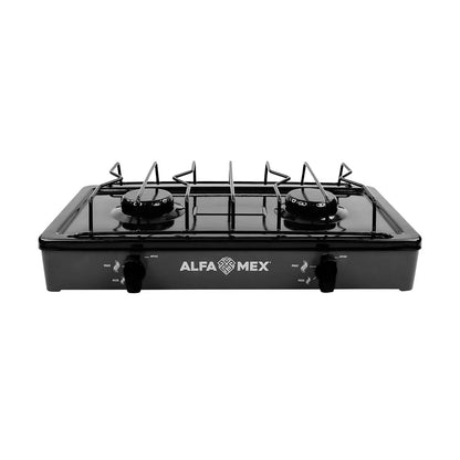 Parrilla de Gas Alfamex 2 Quemadores Negra 303