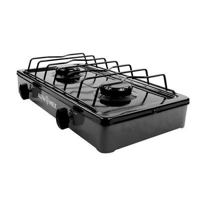 Parrilla de Gas Alfamex 2 Quemadores Negra 303