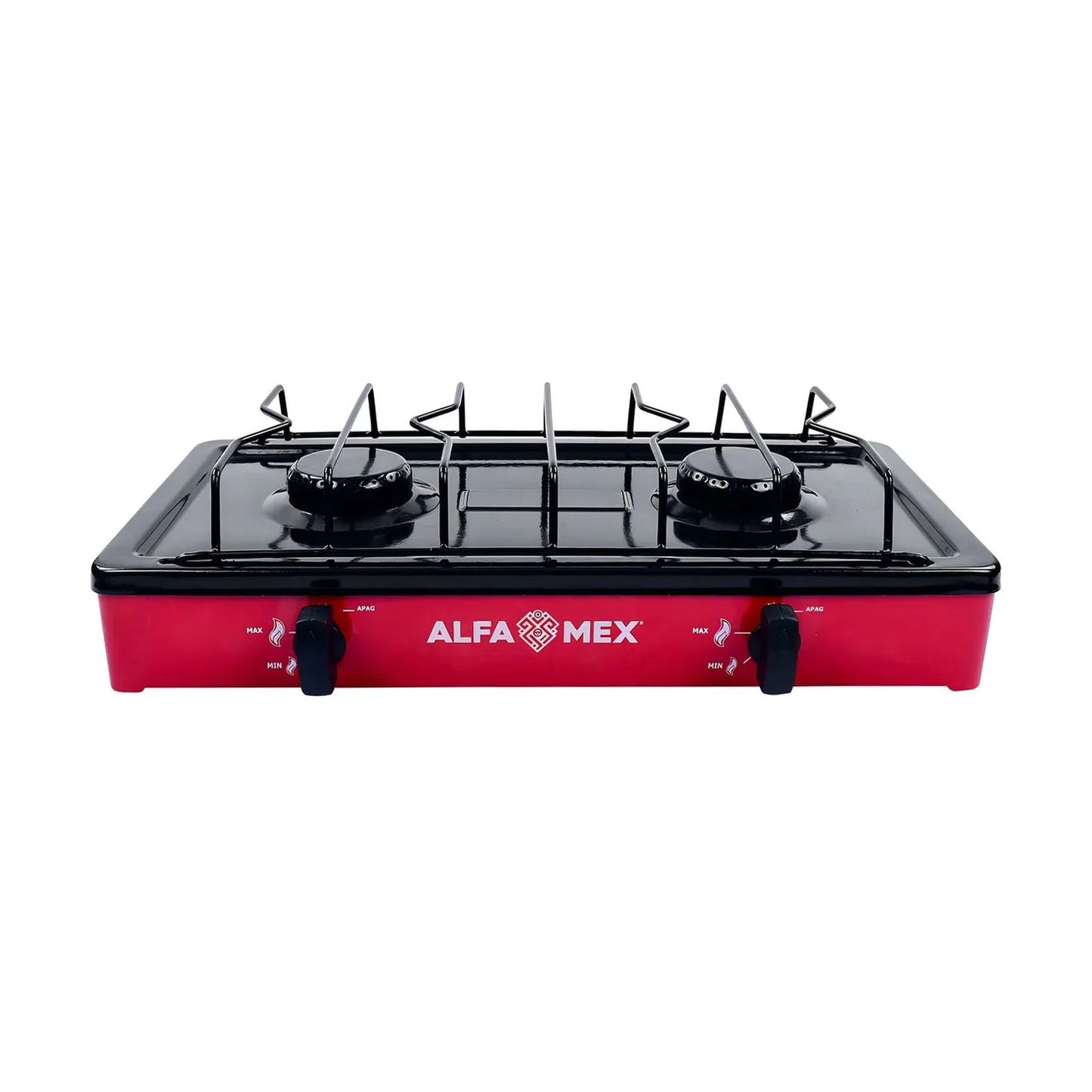 Parrilla de Gas Alfamex 2 Quemadores Roja 303