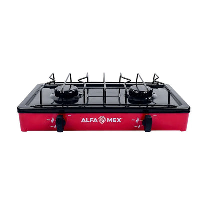 Parrilla de Gas Alfamex 2 Quemadores Roja 303