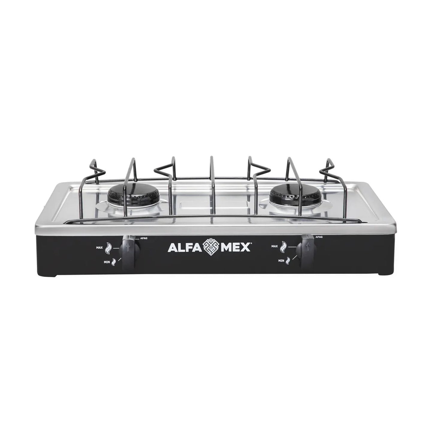 Parrilla de Gas Alfamex 2 Quemadores Negra 304