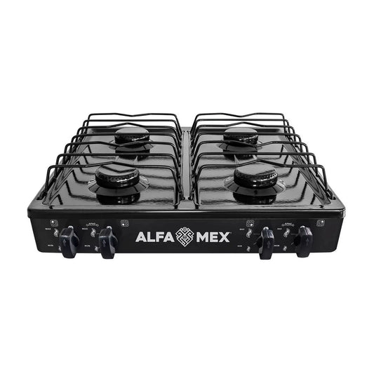 Parrilla de Gas Alfamex 4 Quemadores Negra 311