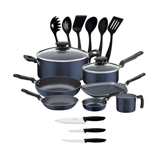 Batería de Cocina Tramontina Malta 18 Piezas Azul 32300466