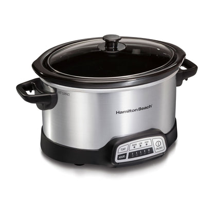 Olla de Cocción Lenta Hamilton Beach 3.8 Litros Programable Gris 33443