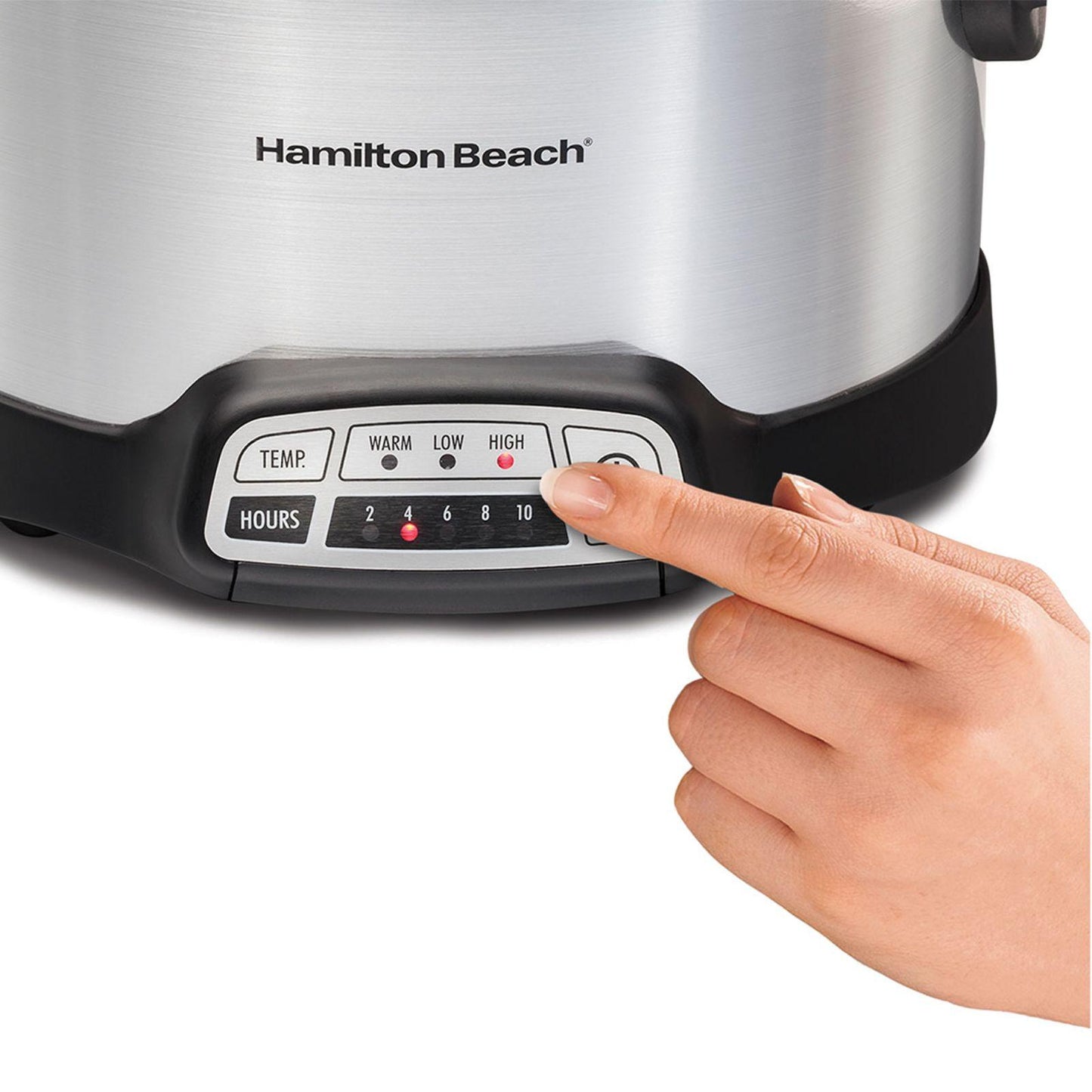 Olla de Cocción Lenta Hamilton Beach 3.8 Litros Programable Gris 33443