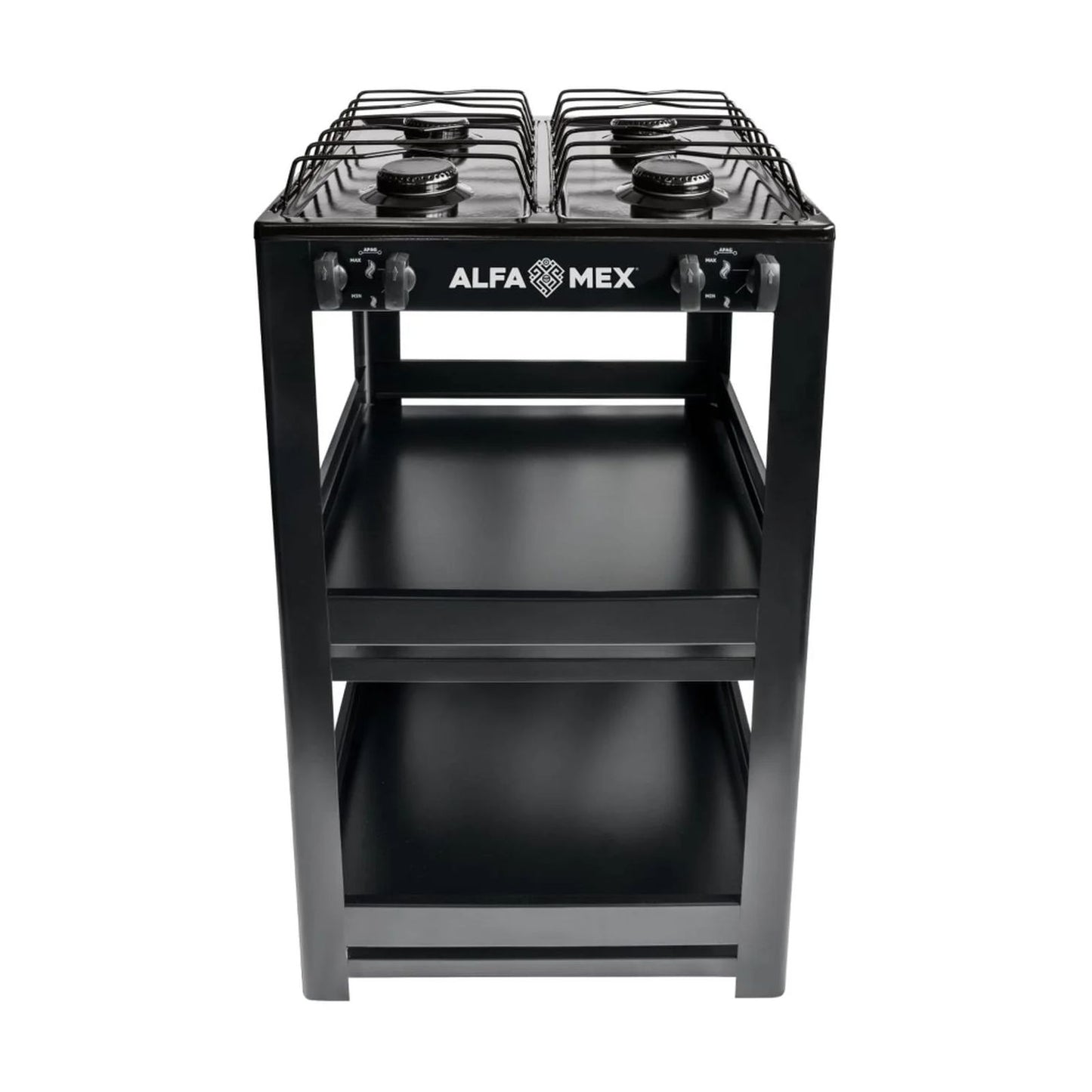 Parrilla de Estante Alfamex 4 Quemadores Negra 411