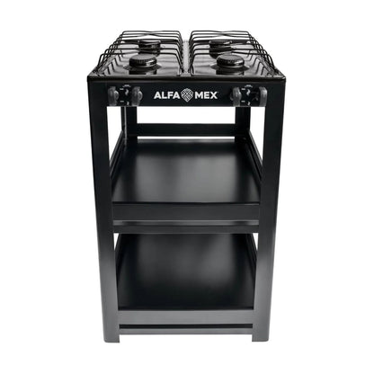 Parrilla de Estante Alfamex 4 Quemadores Negra 411