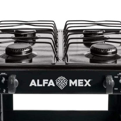 Parrilla de Estante Alfamex 4 Quemadores Negra 411