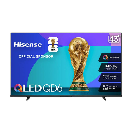 Televisión Pantalla 43 Pulgadas Hisense Smart TV QLED 4K UHD 43QD6QV