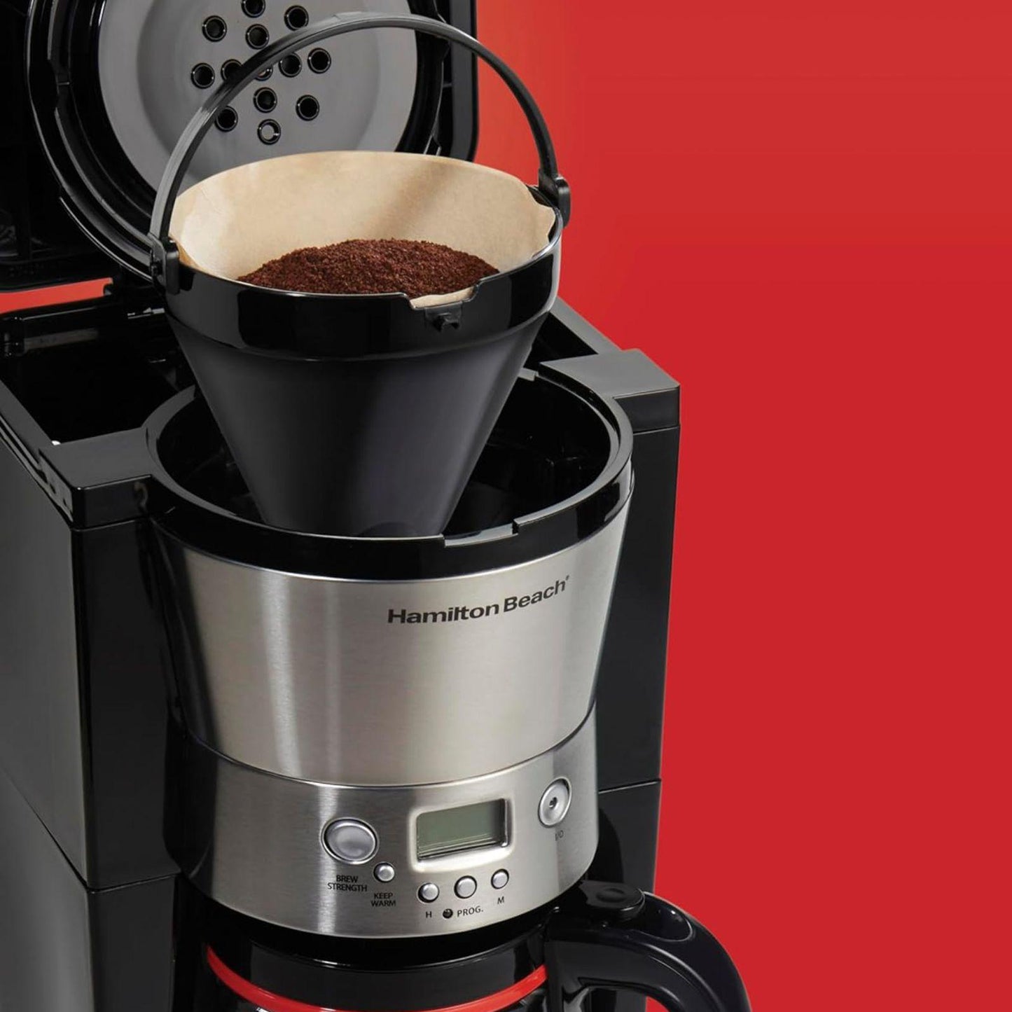 Cafetera Programable Hamilton Beach 12 Tazas Negra 46895