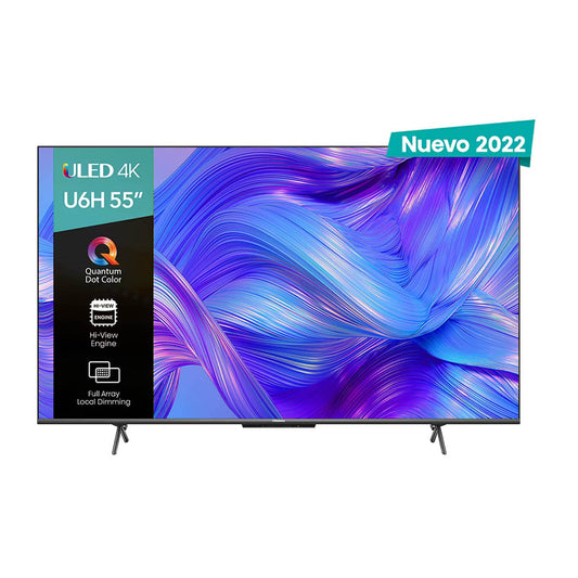 Televisión Pantalla 55 Pulgadas Hisense QLED Google TV 4K UHD 55U6H