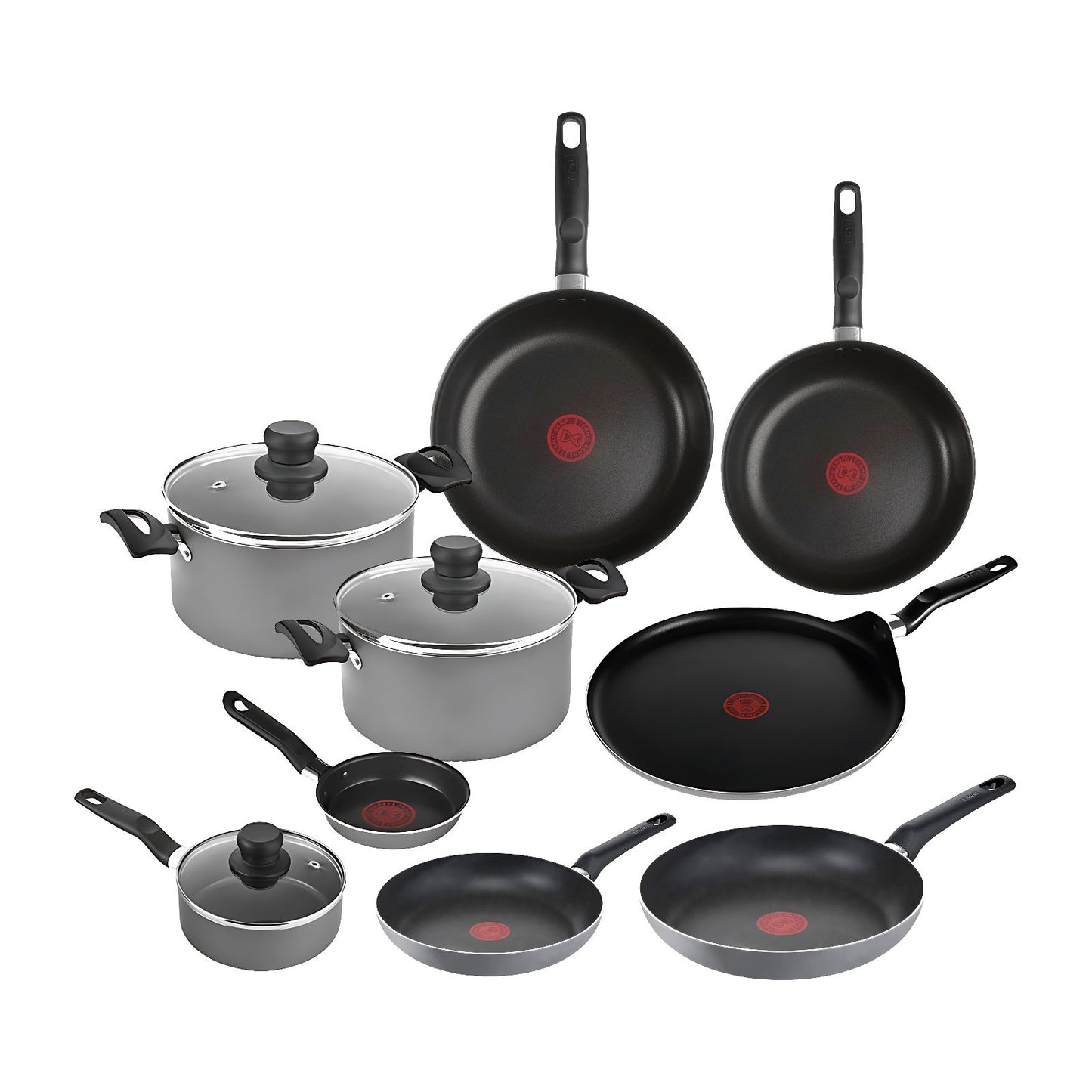 Batería de Cocina T-fal Talent 12 Piezas Gris 5819700