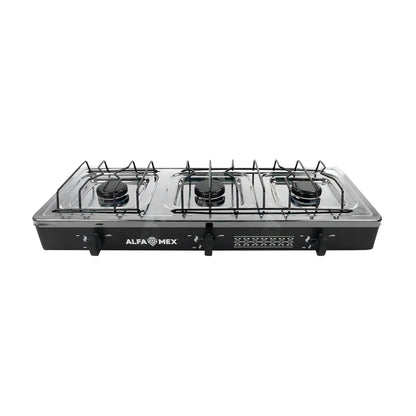 Parrilla de Gas Alfamex 3 Quemadores Negra 612