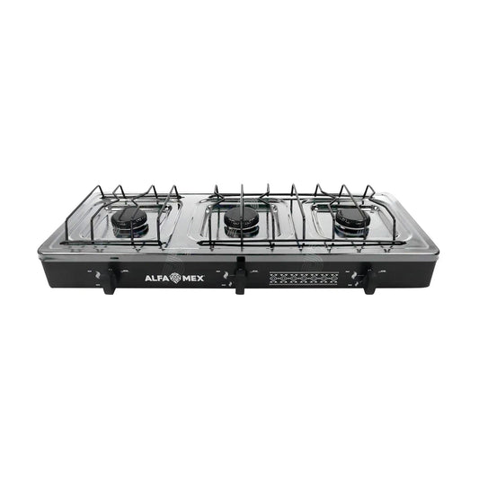 Parrilla de Gas Alfamex 3 Quemadores Negra 612