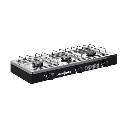 Parrilla de Gas Alfamex 3 Quemadores Negra 612