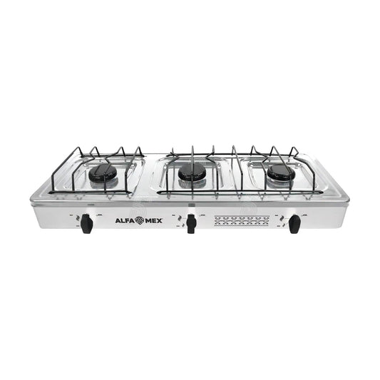 Parrilla de Gas Alfamex 3 Quemadores Blanco 612