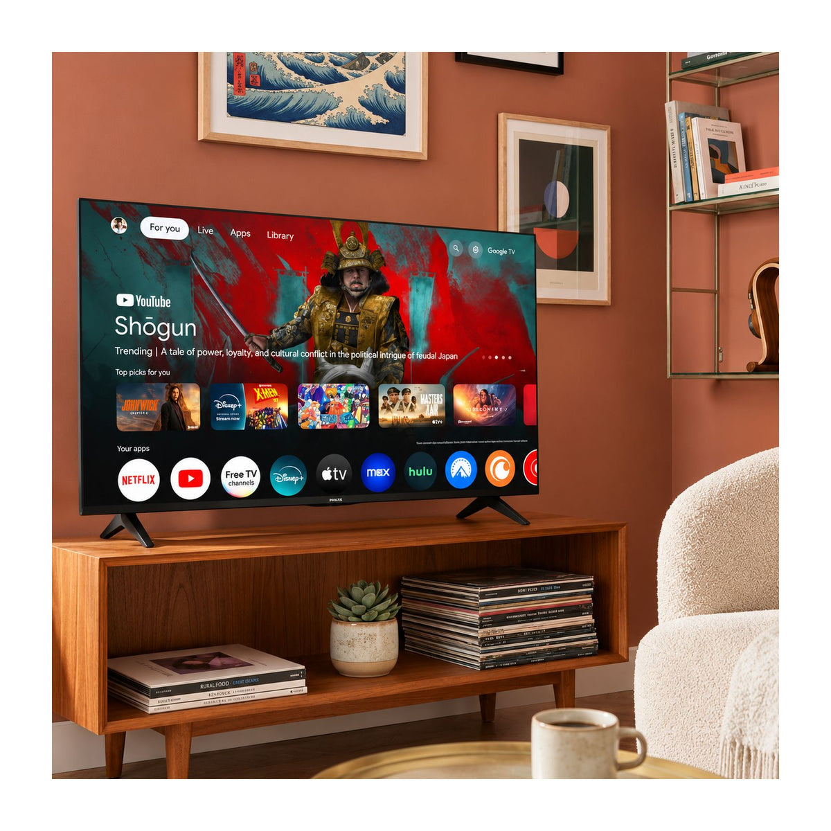Televisión Pantalla 65 Pulgadas Philips Google TV 4K UHD 65PUL7552F8