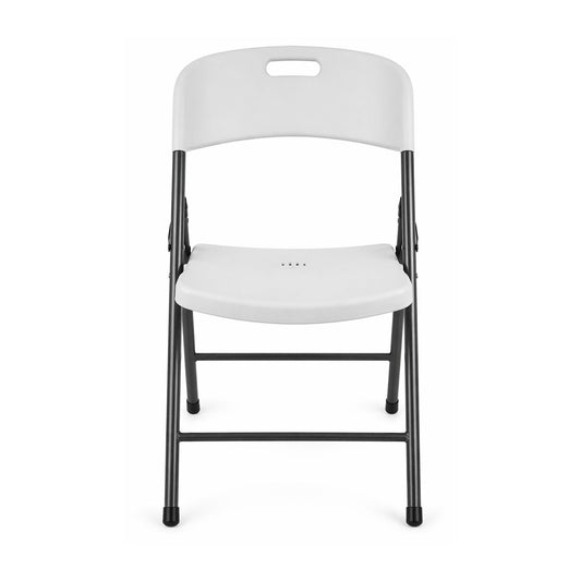 Silla de Plástico Comercial Plegable Peldaños Blanca 703328