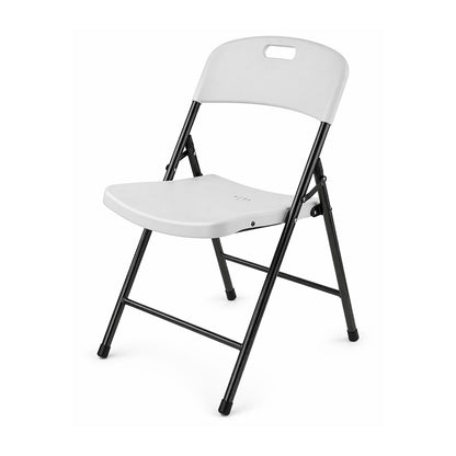 Silla de Plástico Comercial Plegable Peldaños Blanca 703328