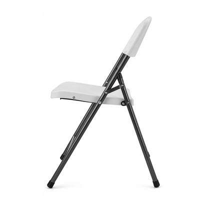 Silla de Plástico Comercial Plegable Peldaños Blanca 703328