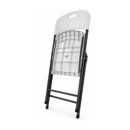 Silla de Plástico Comercial Plegable Peldaños Blanca 703328