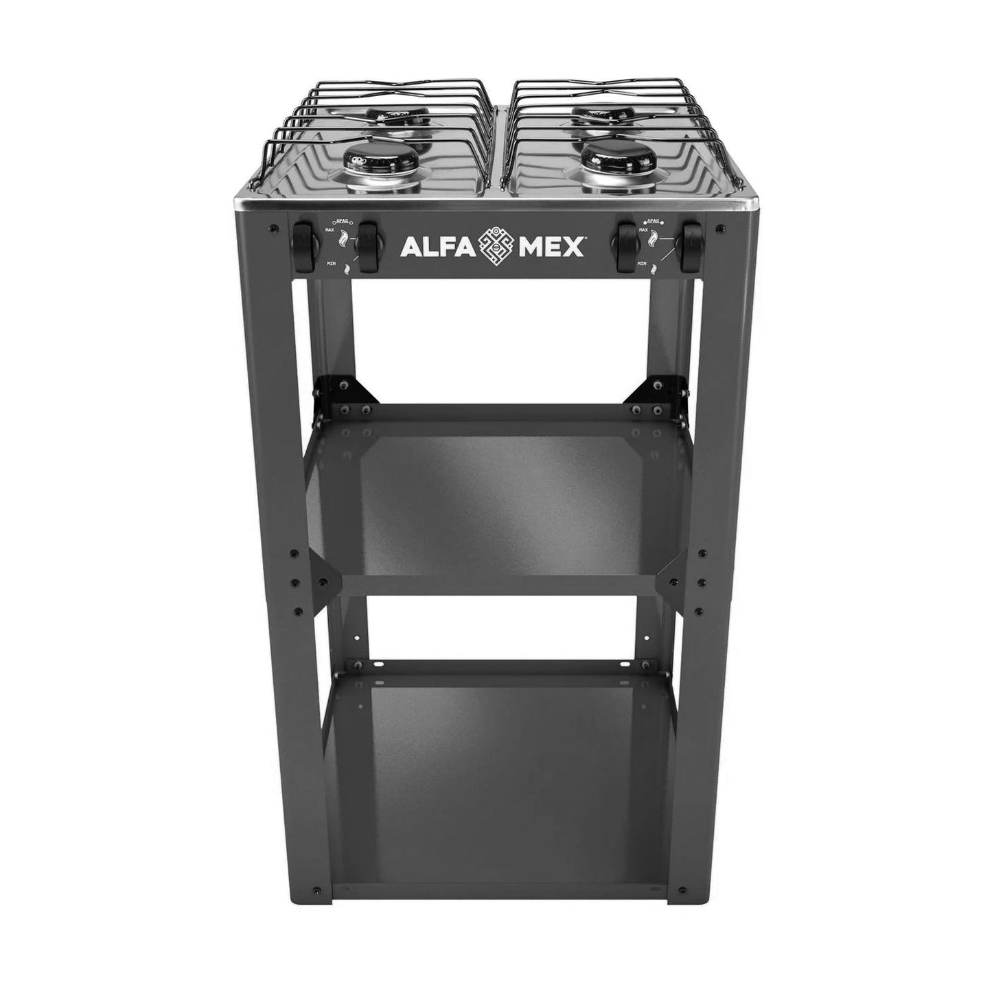 Parrilla de Estante Alfamex 4 Quemadores Negra 712