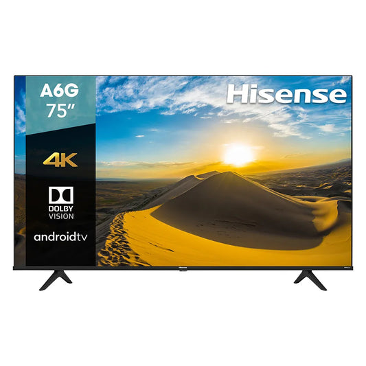 Televisión Pantalla 75 Pulgadas Hisense Android TV 4K UHD 75A6G