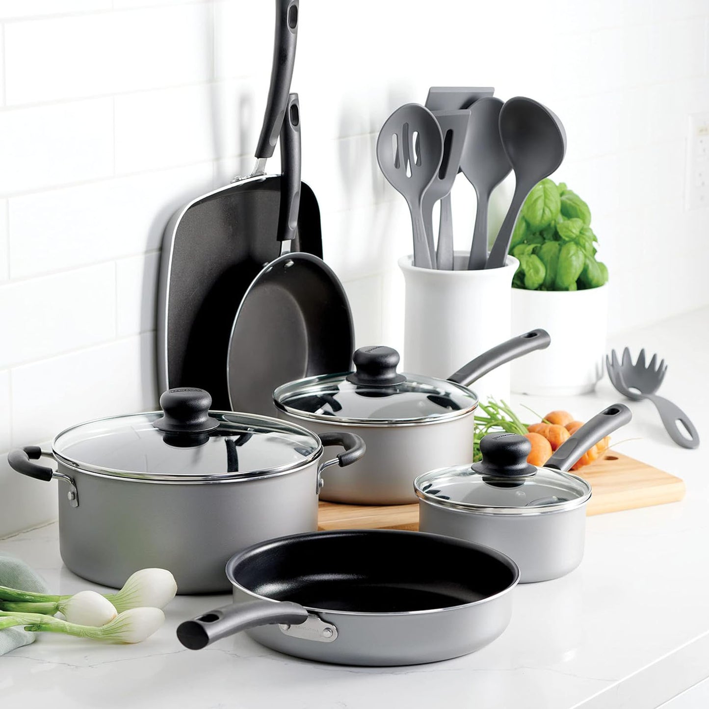 Batería de Cocina Tramontina 15 Piezas Gris Primaware 80143-035