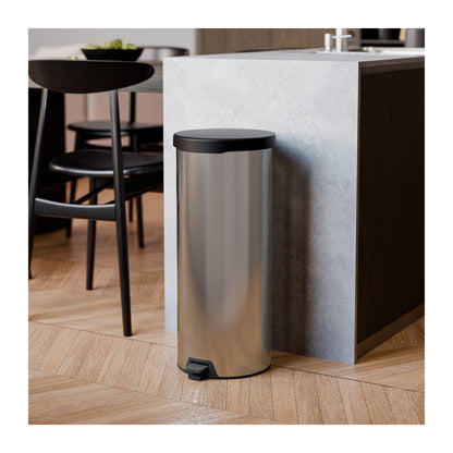Basurero de Pedal Tramontina New 30 Litros Acero Inoxidable Gris 94538730
