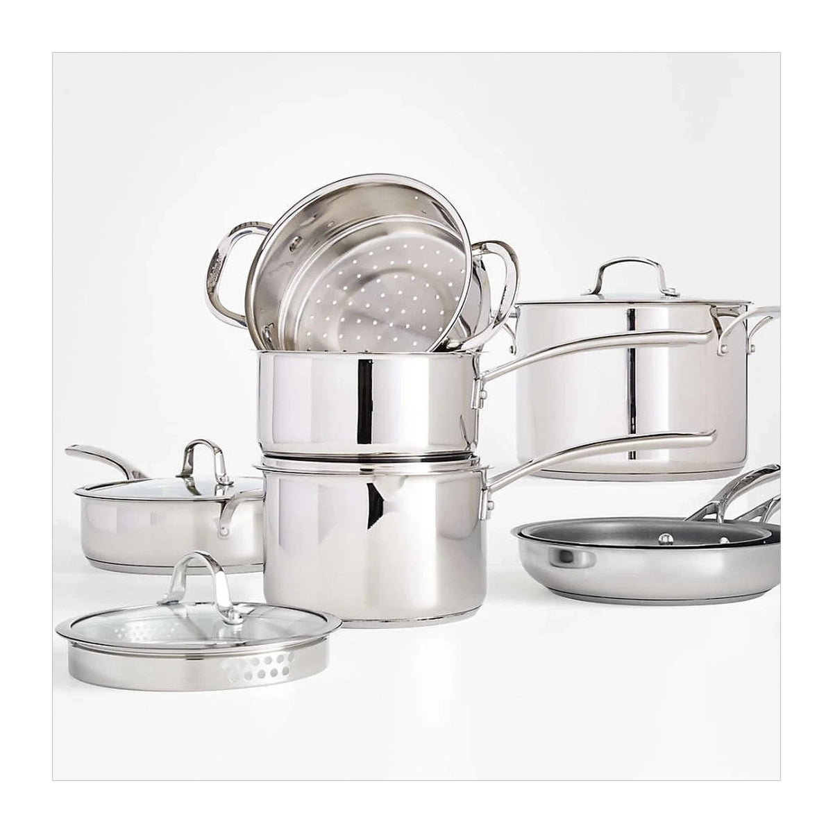 Batería de Cocina Cuisinart Forever Stainless 11 Piezas Gris 95-11ES