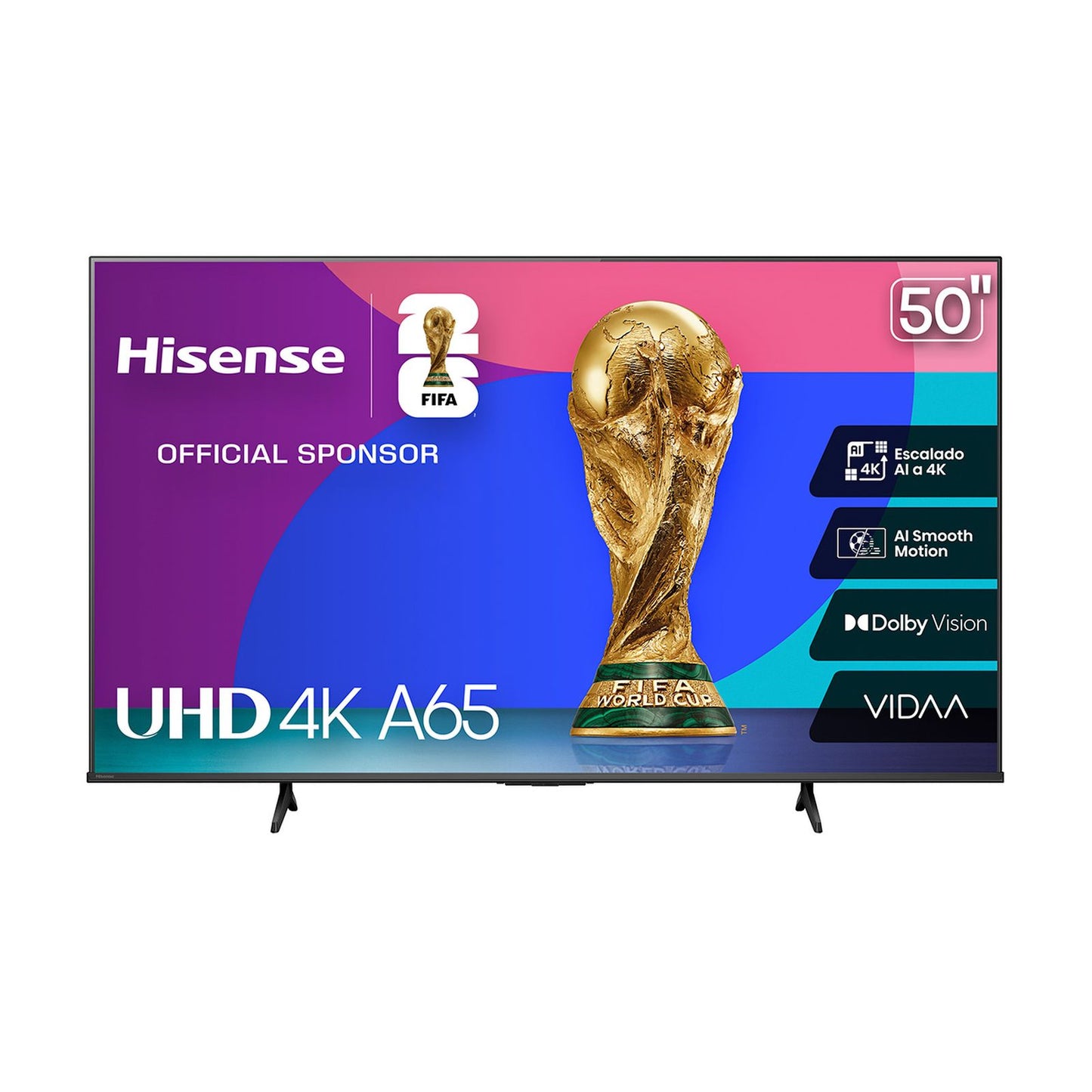 Televisión Pantalla 50 Pulgadas Hisense Smart TV 4K UHD 50A65NV