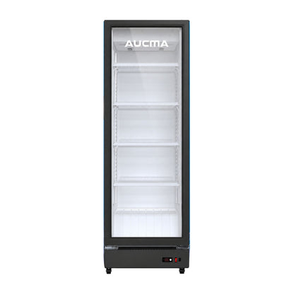 Refrigerador Vitrina Aucma 9 Pies Cúbicos Puerta de Vidrio Azul ACMUS240S4EL