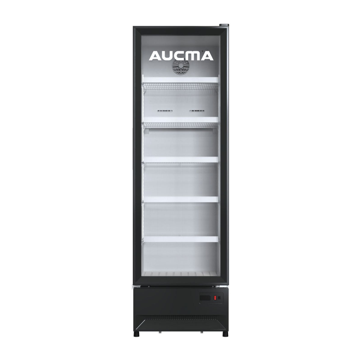 Refrigerador Vitrina Aucma 13 Pies Cúbicos Puerta de Vidrio Azul ACMUS360S5E
